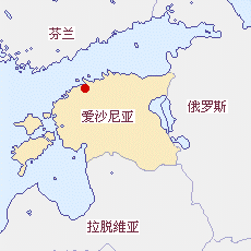 愛沙尼亞國土面積示意圖