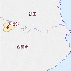 安道爾國土面積示意圖