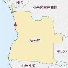 安哥拉國土面積示意圖