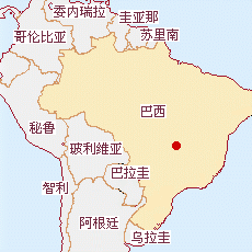 巴西國土面積示意圖