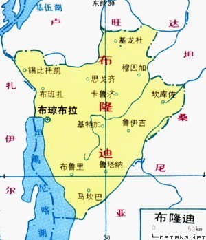 布隆迪國土面積示意圖