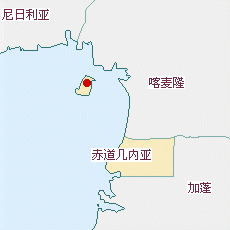 赤道幾內亞國土面積示意圖