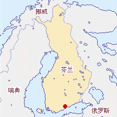 芬蘭國(guó)土面積示意圖