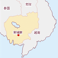 柬埔寨國土面積示意圖