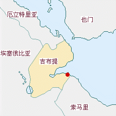 吉布提國土面積示意圖