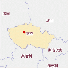 捷克國土面積示意圖