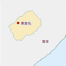 萊索托國土面積示意圖