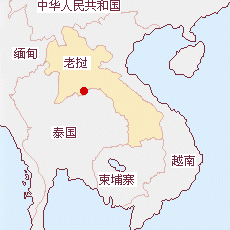 老撾國土面積示意圖