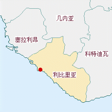 利比里亞國土面積示意圖