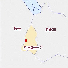 列支敦士登國(guó)土面積示意圖