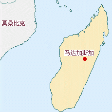 馬達加斯加國土面積示意圖