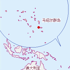 馬紹爾群島國土面積示意圖