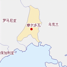 摩爾多瓦國土面積示意圖