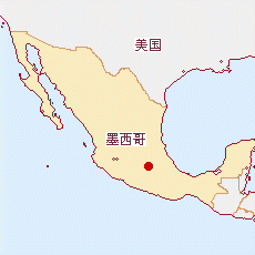 墨西哥國土面積示意圖