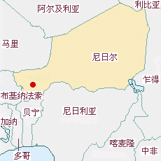 尼日爾國土面積示意圖