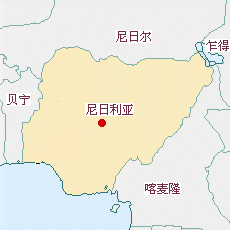 尼日利亞國土面積示意圖