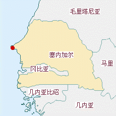 塞內加爾國土面積示意圖