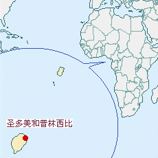 圣多美和普林西比國土面積示意圖