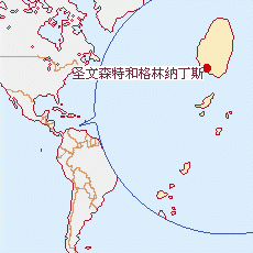 圣文森特和格林納丁斯國土面積示意圖