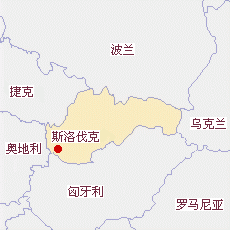 斯洛伐克國土面積示意圖