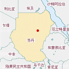蘇丹國土面積示意圖