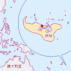 湯加國土面積示意圖