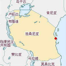 坦桑尼亞國土面積示意圖
