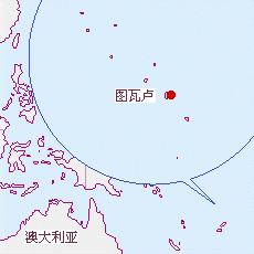 圖瓦盧國土面積示意圖