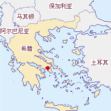希臘國土面積示意圖