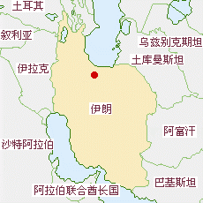伊朗國土面積示意圖
