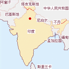 印度國土面積示意圖