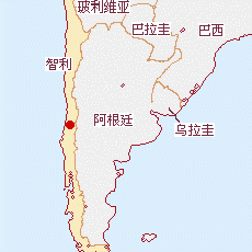 智利國土面積示意圖