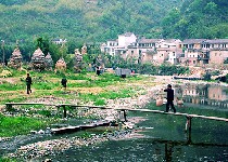 績溪湖村古村落天氣