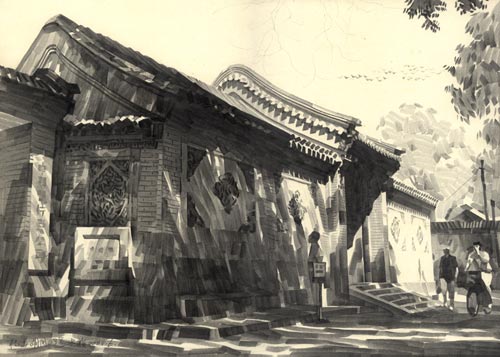 北京禮士胡同四合院天氣